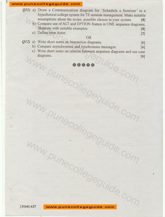 computers question paper Object oriented Modeling and Design