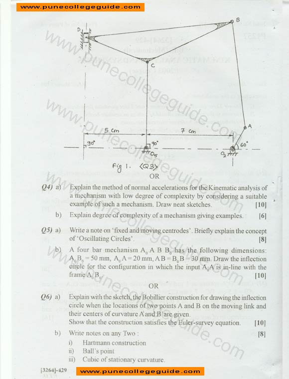 Kinematic Analysis and Synthesis exam paper