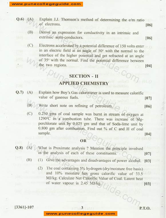 Applied Sciencs II Paper set